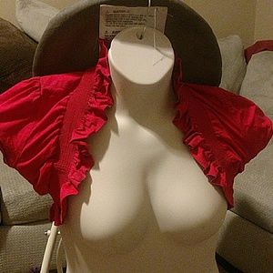 Cap Sleeve Red Shrug